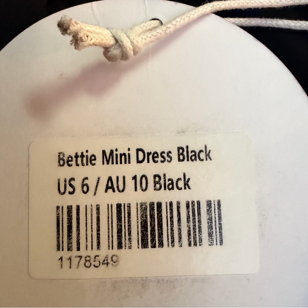 Princess Polly Chic Black Bettie Mini Dress NWT-size 6 - Picture 6 of 8